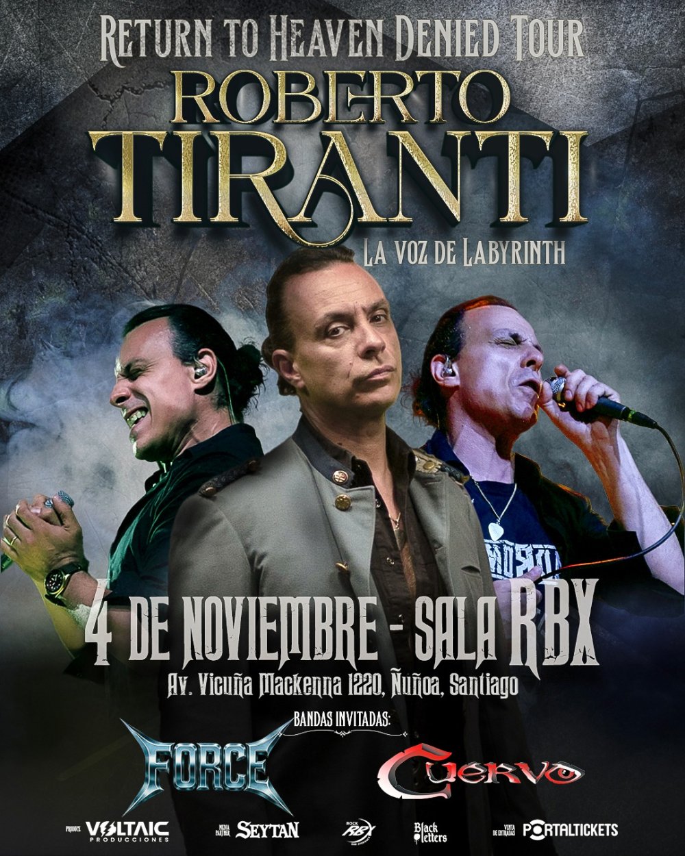 ROBERTO TIRANTI - RETURN TO HEAVEN DENIED TOUR EN SALA RBX: ROCK BAR EXPERIENCE