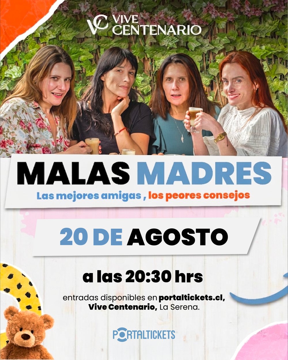 TEATRO: MALAS MADRES EN TEATRO CENTENARIO LA SERENA