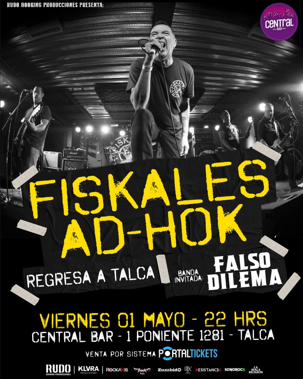 Flyer FISKALES AD HOK EN CENTRAL BAR, TALCA