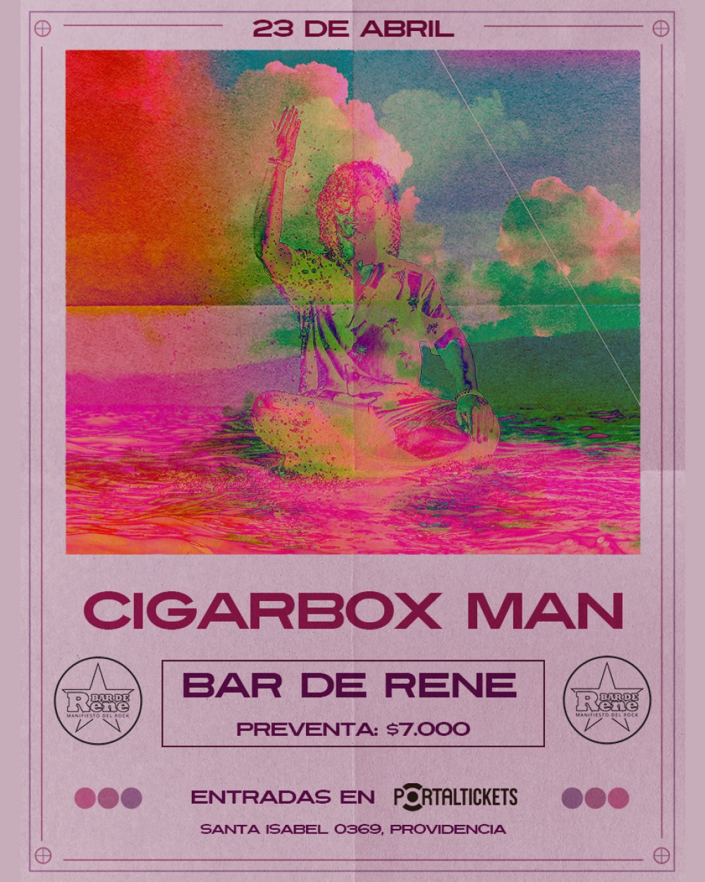 Flyer CIGARBOX MAN EN BAR DE RENÉ