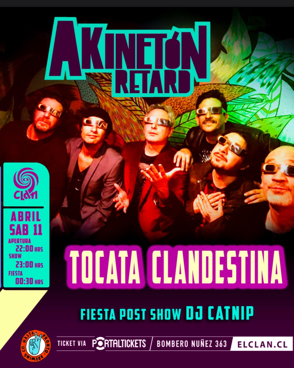 Flyer AKINETÓN CLANDESTINO EN BAR EL CLAN