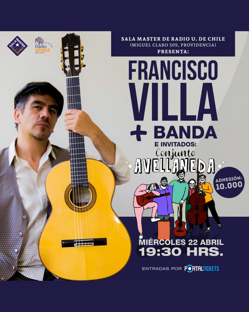 Flyer FRANCISCO VILLA + GRUPO EN SALA MASTER