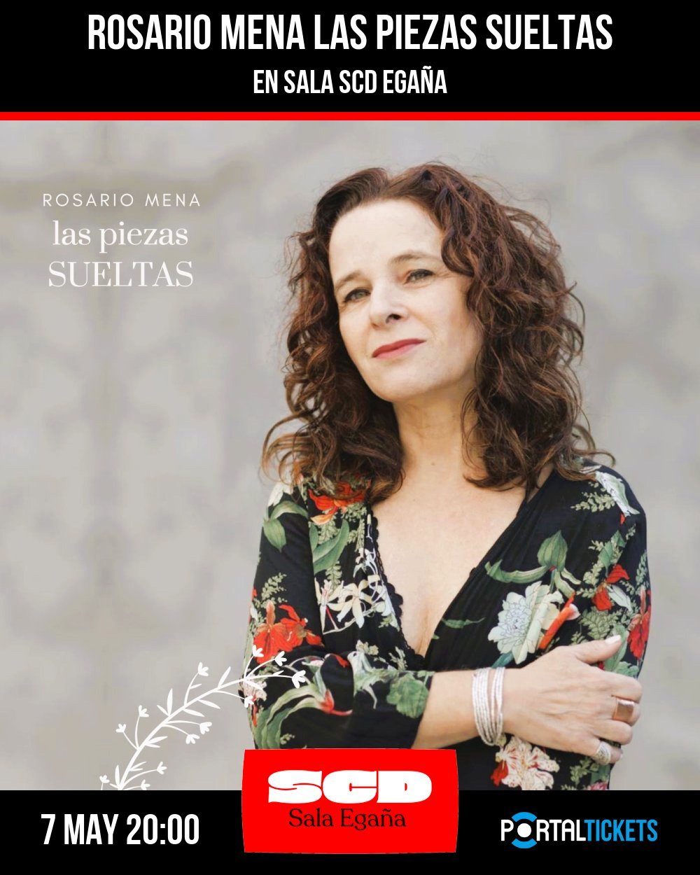 Flyer ROSARIO MENA LAS PIEZAS SUELTAS EN SALA SCD EGAÑA