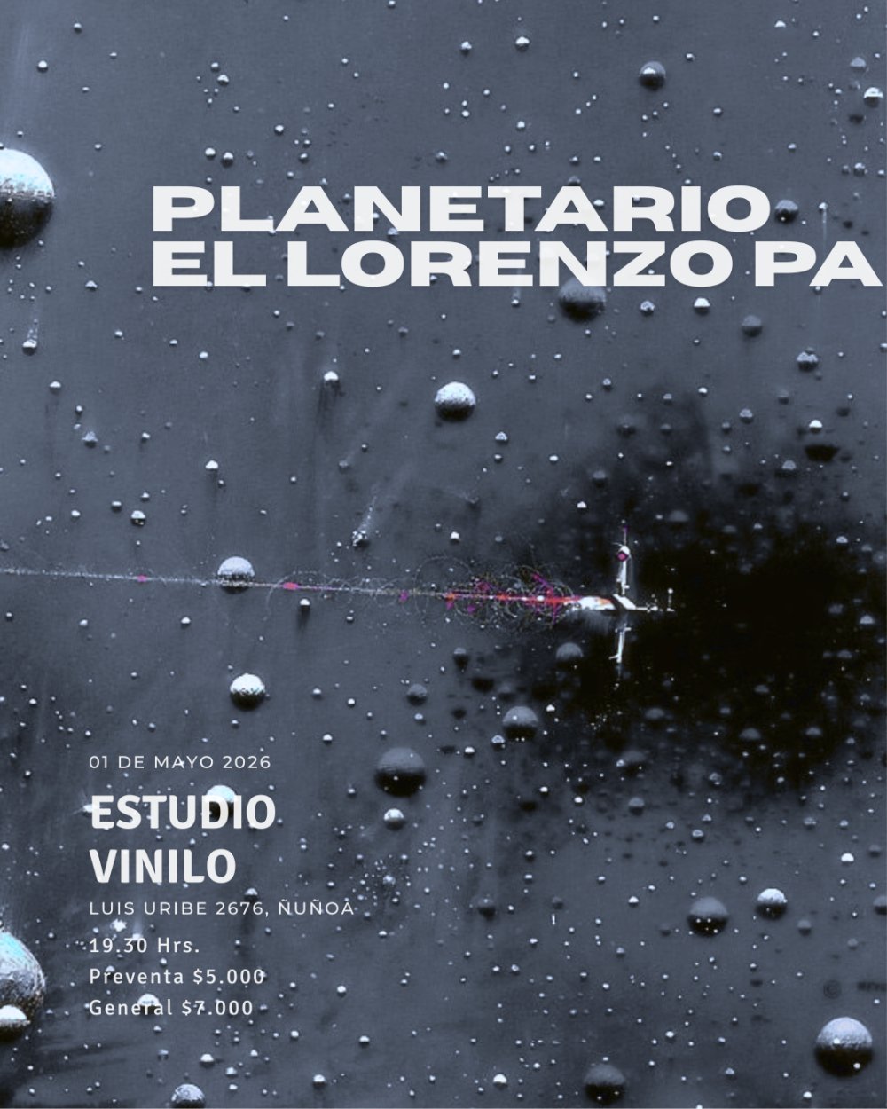 Flyer PLANETARIO + EL LORENZO PA EN ESTUDIO VINILO