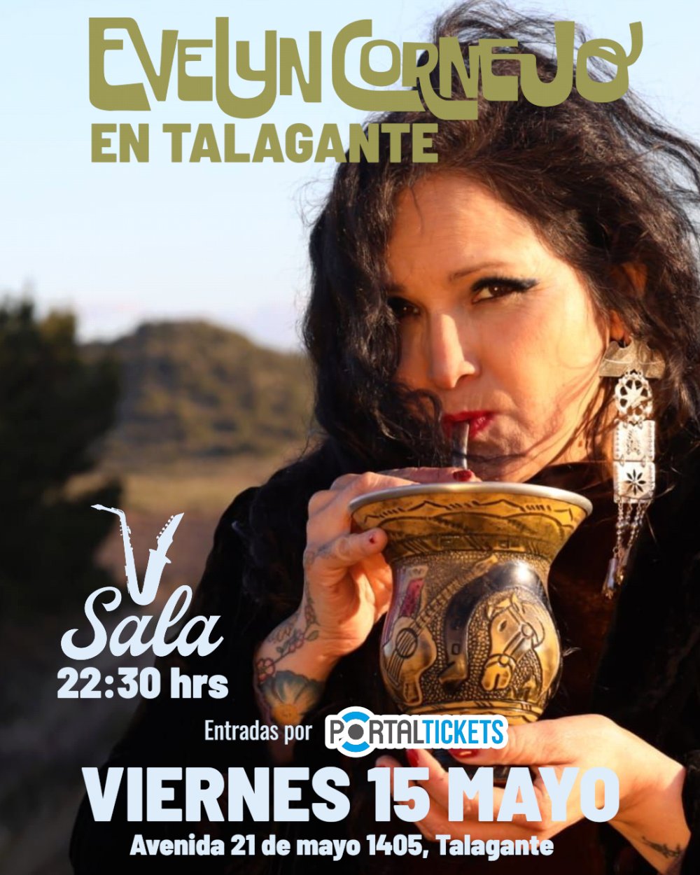 Flyer EVELYN CORNEJO EN TALAGANTE - LA KINTA SALA