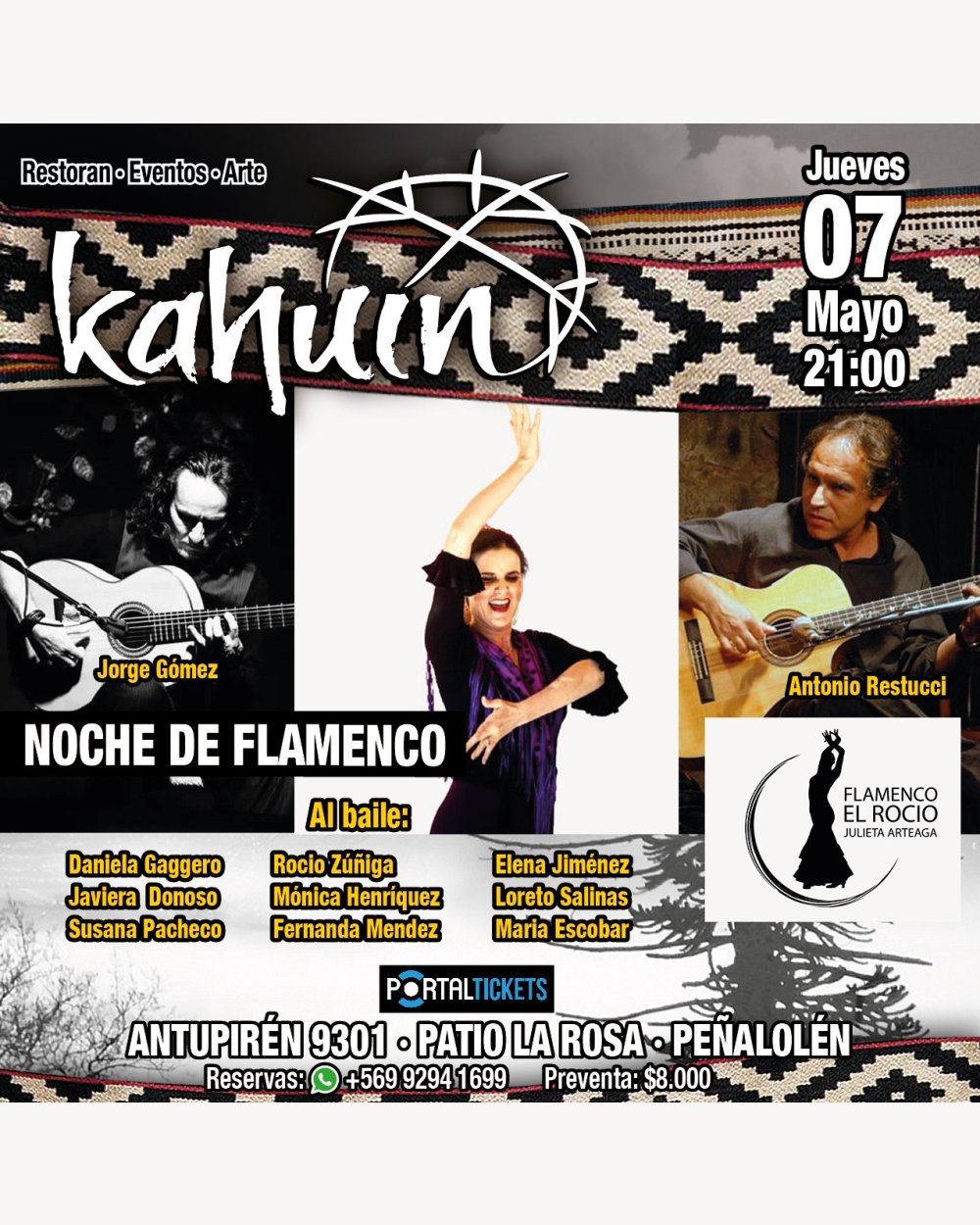 Flyer KAHUIN PRESENTA: NOCHE DE FLAMENCO