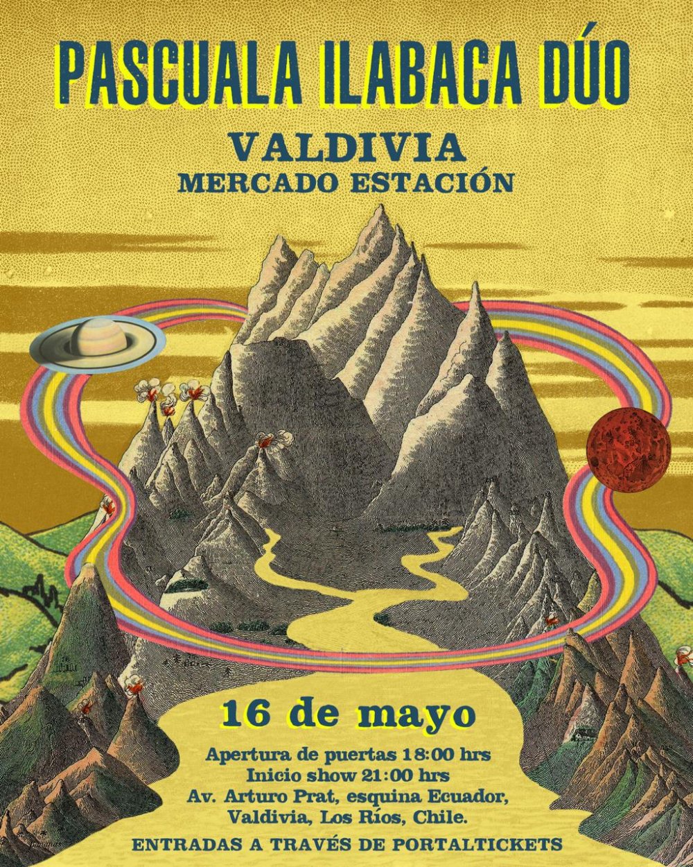 Flyer PASCUALA ILABACA DUO EN VALDIVIA - MERCADO ESTACIÓN