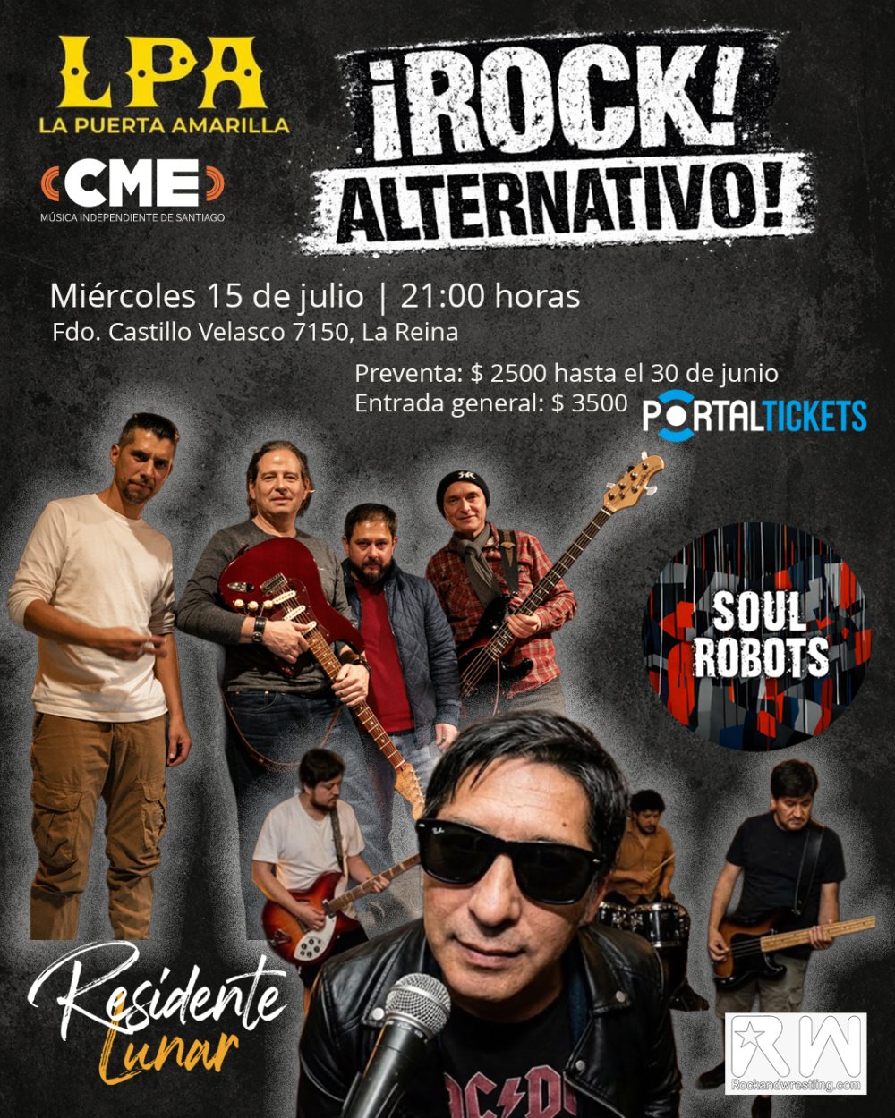 SOUL ROBOTS + RESIDENTE LUNAR EN LA PUERTA AMARILLA