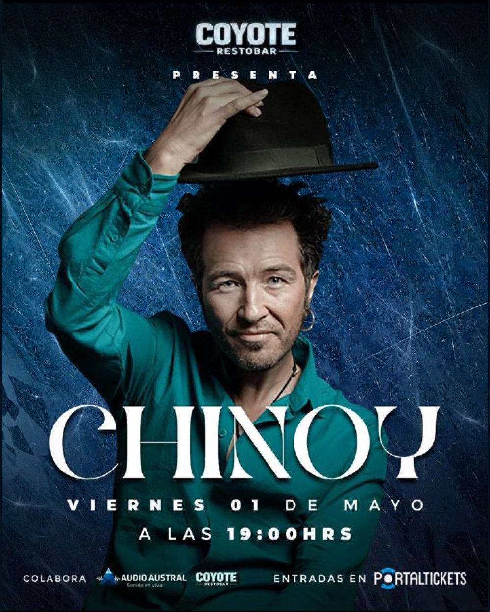Flyer CHINOY EN COYOTE RESTOBAR, PUNTA ARENAS