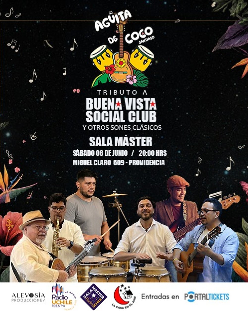Imagen del evento: TRIBUTO A BUENA VISTA SOCIAL CLUB EN SALA MASTER CON AGÜITA DE COCO SANTIAGO