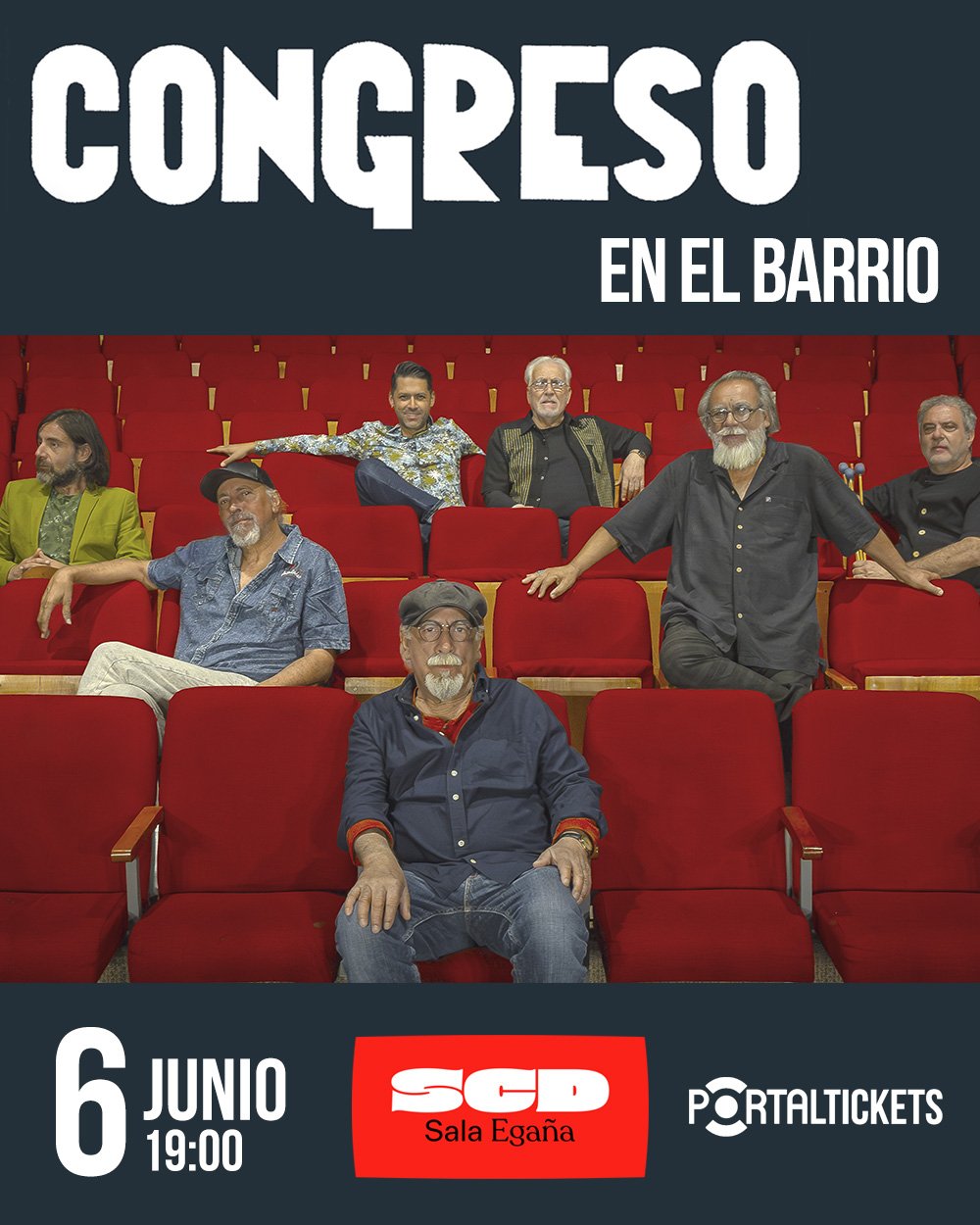 Flyer CONGRESO EN EL BARRIO - 6 DE JUNIO 19:00 - SALA SCD EGAÑA