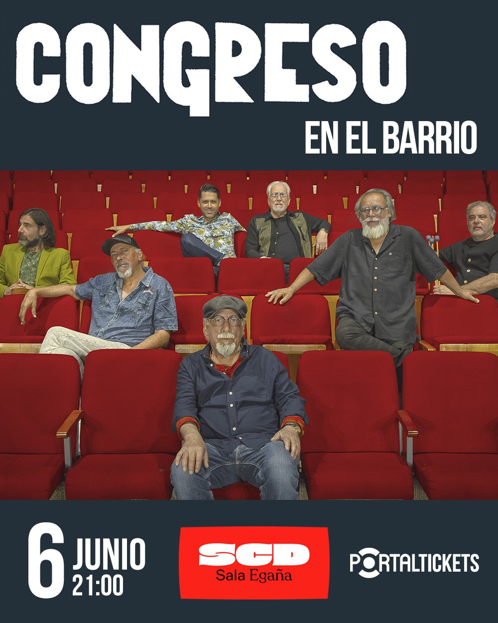 Flyer CONGRESO EN EL BARRIO - 6 DE JUNIO 21:00 - SALA SCD EGAÑA