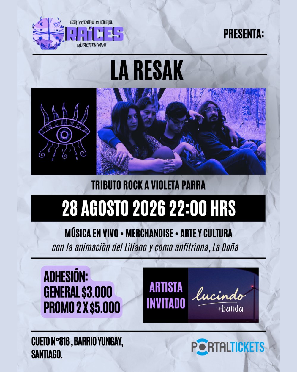DEBUT LA RESAK: VIOLETA ROCK EN BAR RAÍCES