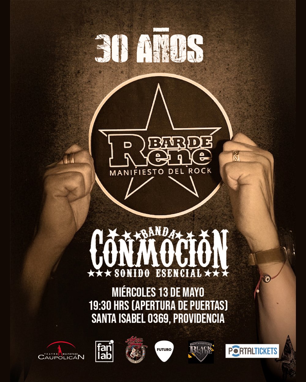 Flyer BANDA CONMOCIÓN EN BAR DE RENÉ
