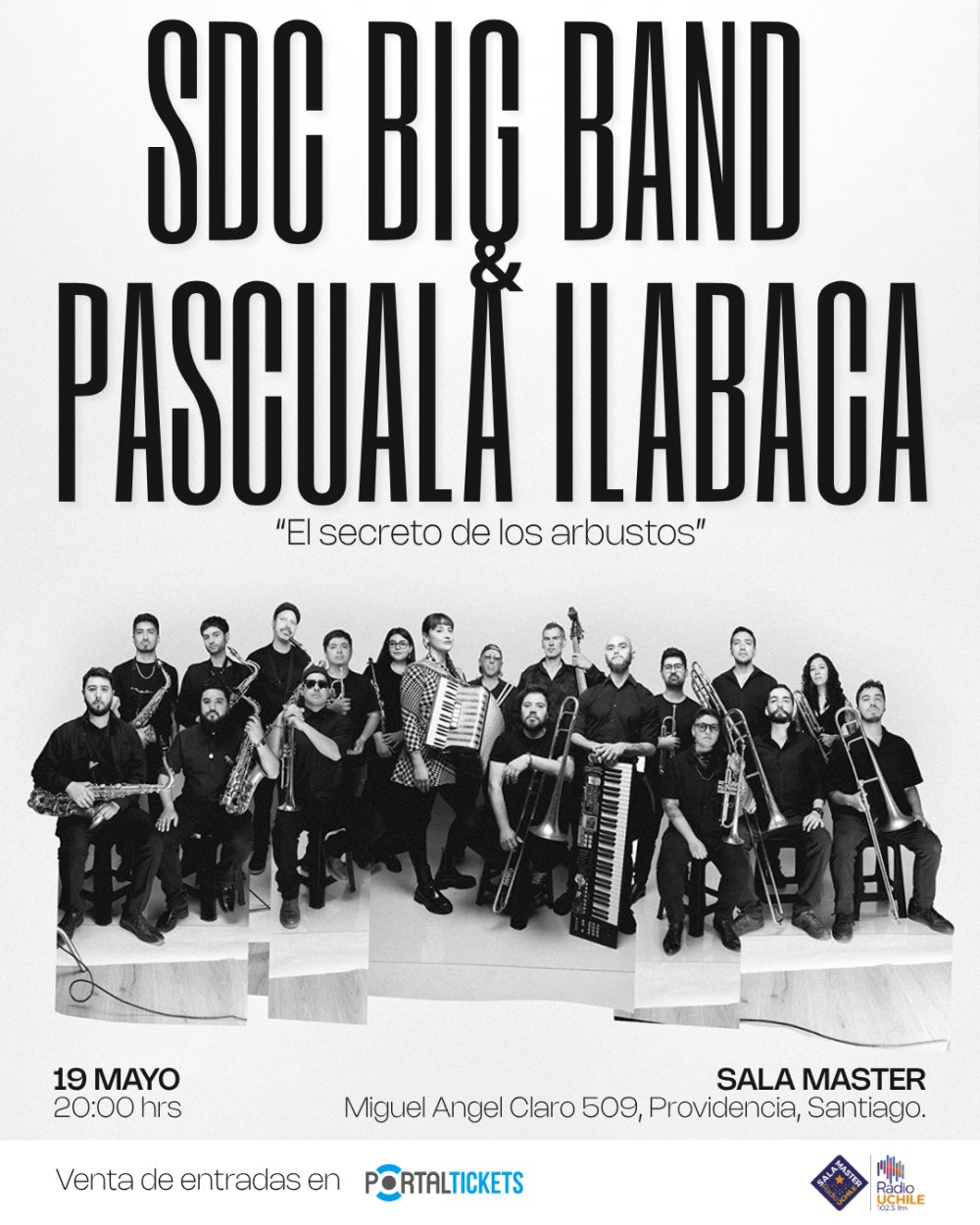 Flyer PASCUALA ILABACA + LA SDC EN SALA MASTER