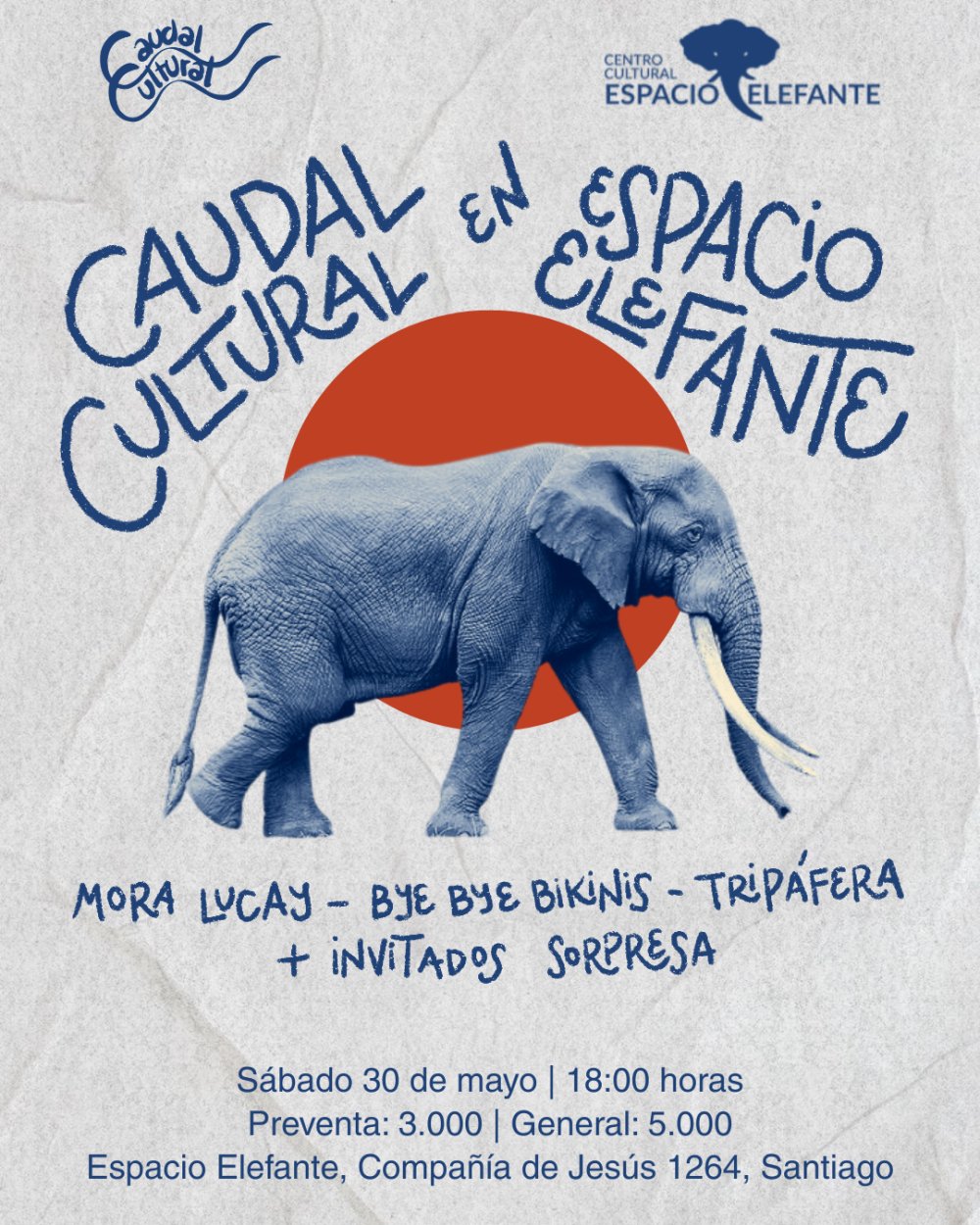 Flyer CAUDAL CULTURAL EN ESPACIO ELEFANTE