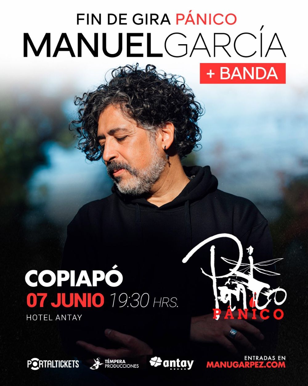 Flyer MANUEL GARCÍA EN HOTEL ANTAY, COPIAPÓ