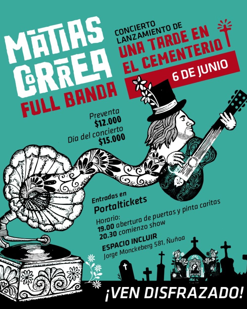 REGALA TICKETS PARA MATIAS CORREA: CONCIERTO LANZAMIENTO DE UNA