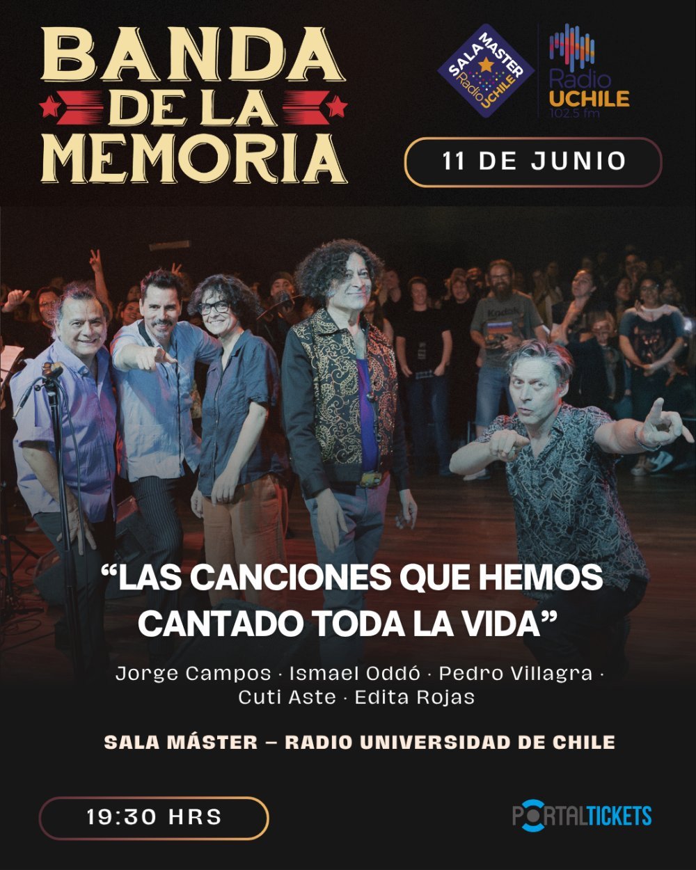 Flyer BANDA DE LA MEMORIA EN SALA MASTER