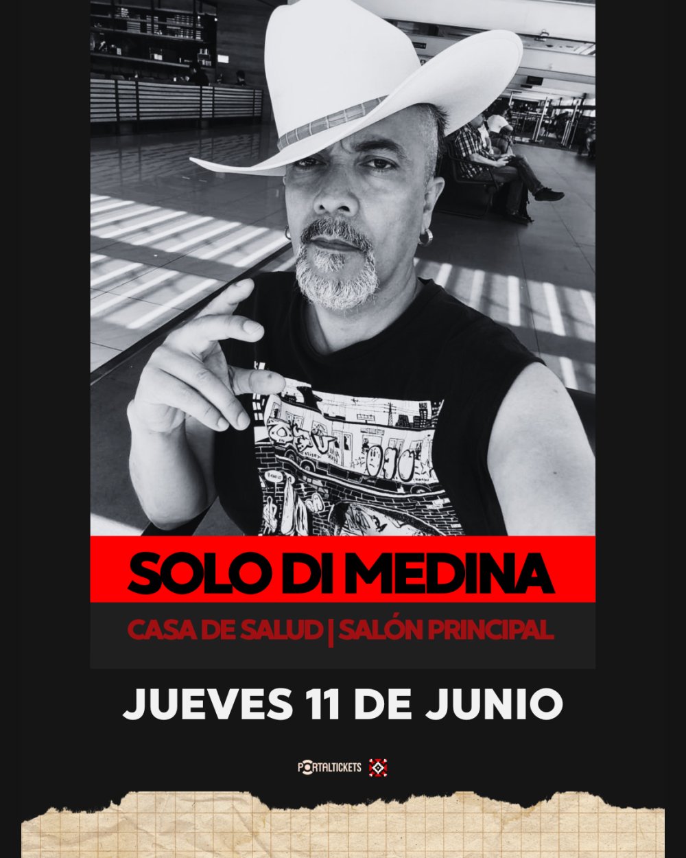 Flyer SOLO DI MEDINA EN CASA DE SALUD, CONCEPCIÓN
