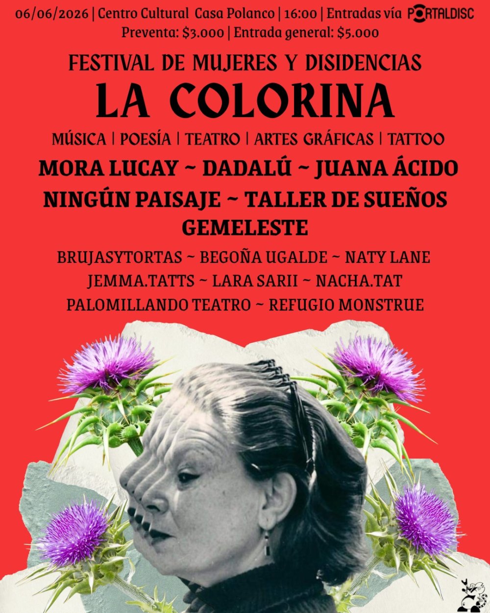 Imagen del evento: LA COLORINA: FESTIVAL DE MUJERES Y DISIDENCIAS EN CASA POLANCO, VALPARAÍSO