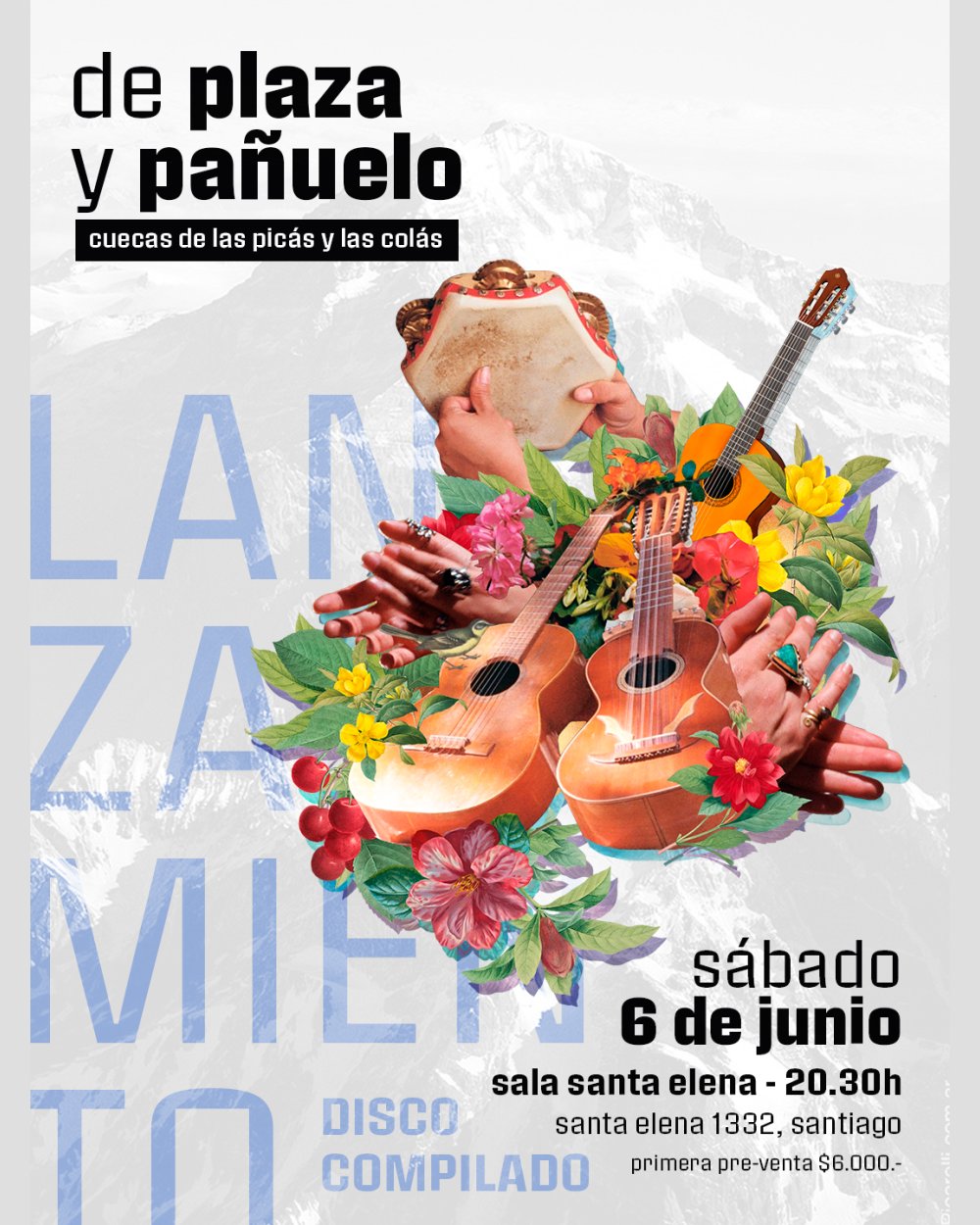 Imagen del evento: PLAZA Y PAÑUELO: LANZAMIENTO DISCO - CUECAS DE LAS PICÁS Y LAS COLÁS EN SALA SANTA ELENA