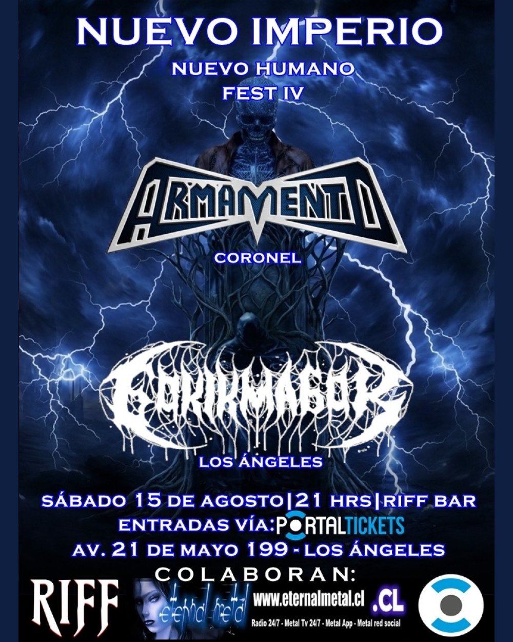 Flyer NUEVO IMPERIO EN RIFF BAR, LOS ÁNGELES