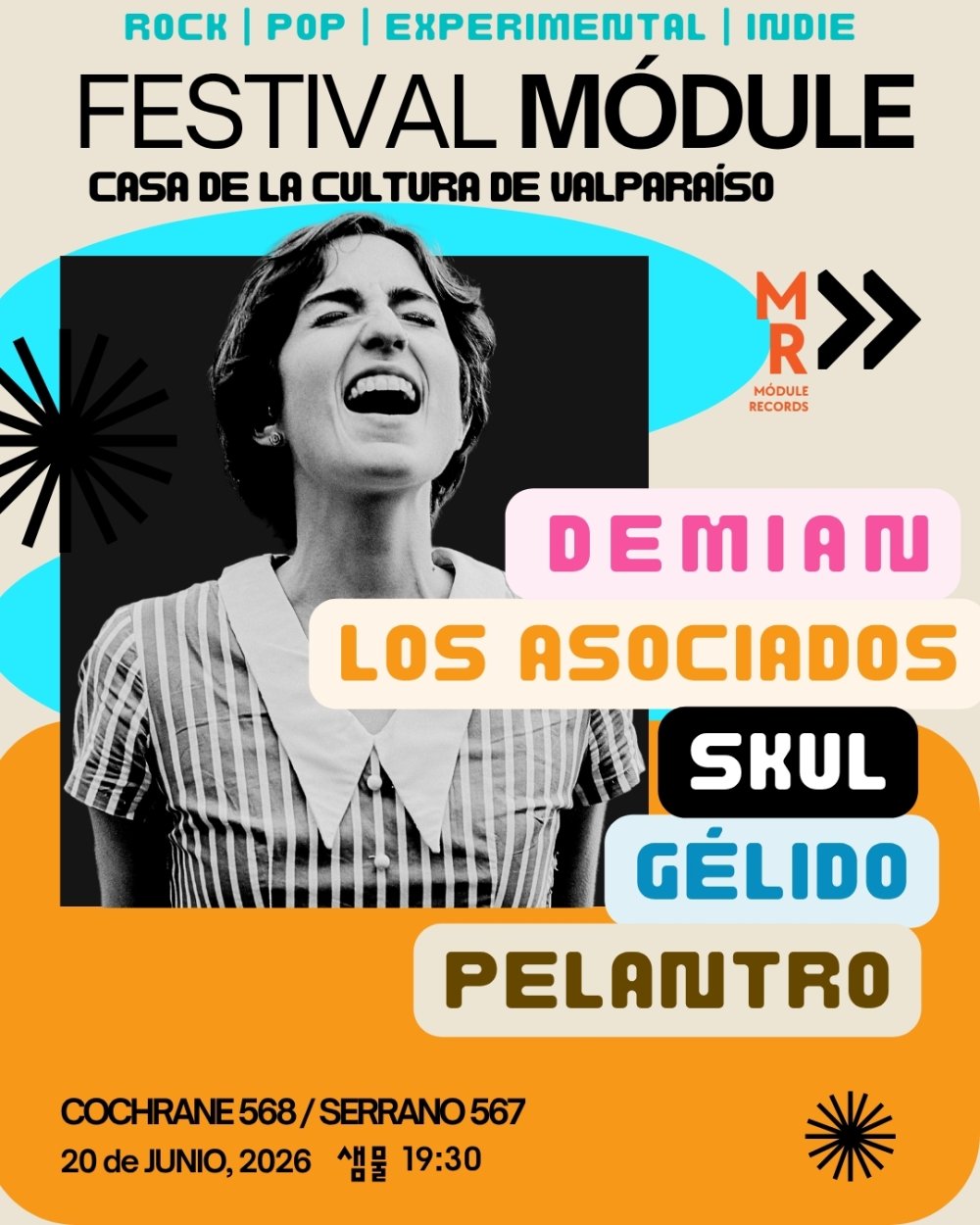 Flyer FESTIVAL MÓDULE RECORDS EN VALPARAÍSO