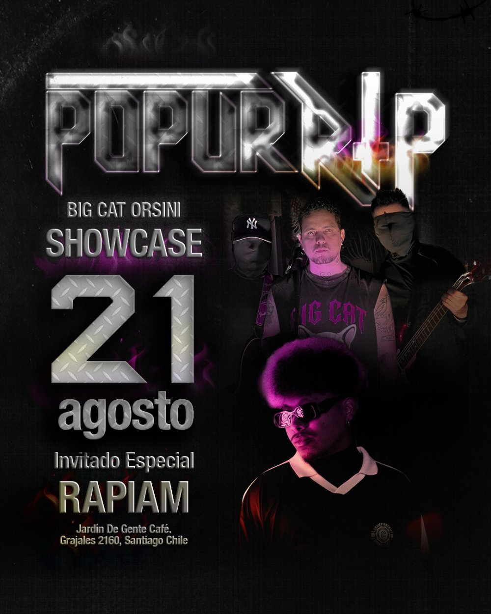 POPURRIP SHOWCASE: BIG CAT ORSINI + RAPIAM EN JARDÍN DE GENTE