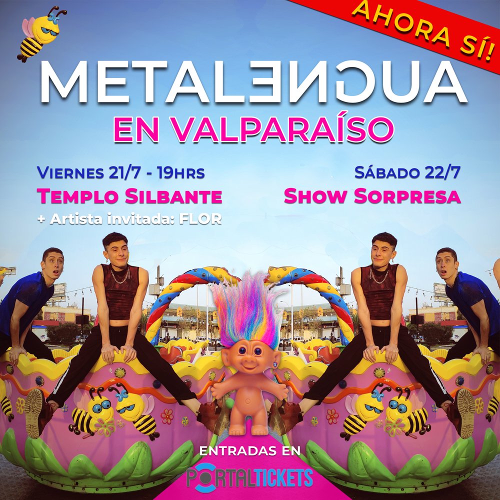Flyer METALENGUA EN TEMPLO SILBANTE VALPARAISO