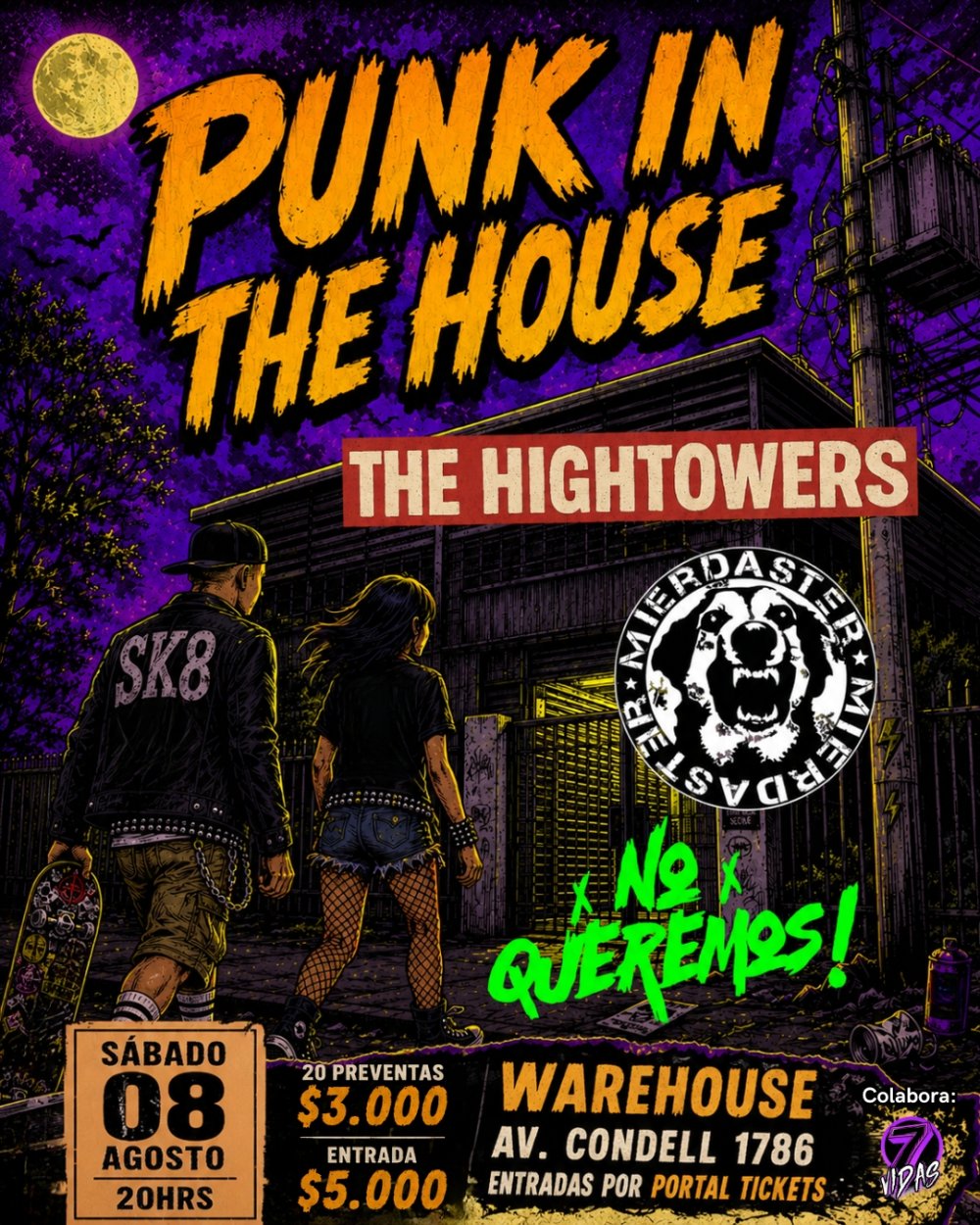 Flyer PUNK IN THE HOUSE EN WAREHOUSECHILE