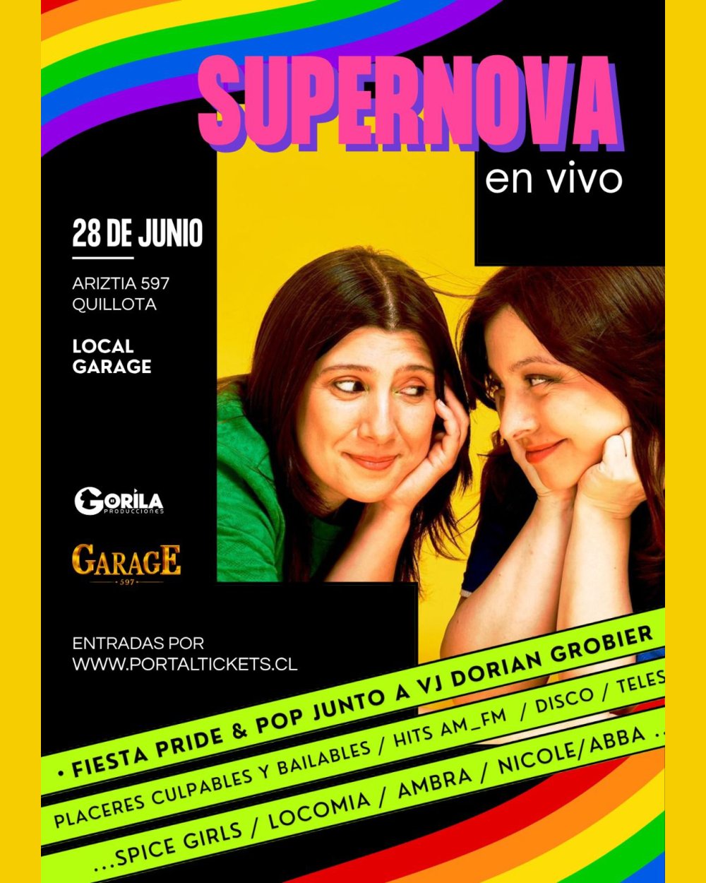 Imagen del evento: SUPERNOVA EN VIVO + FIESTA EN GARAGE