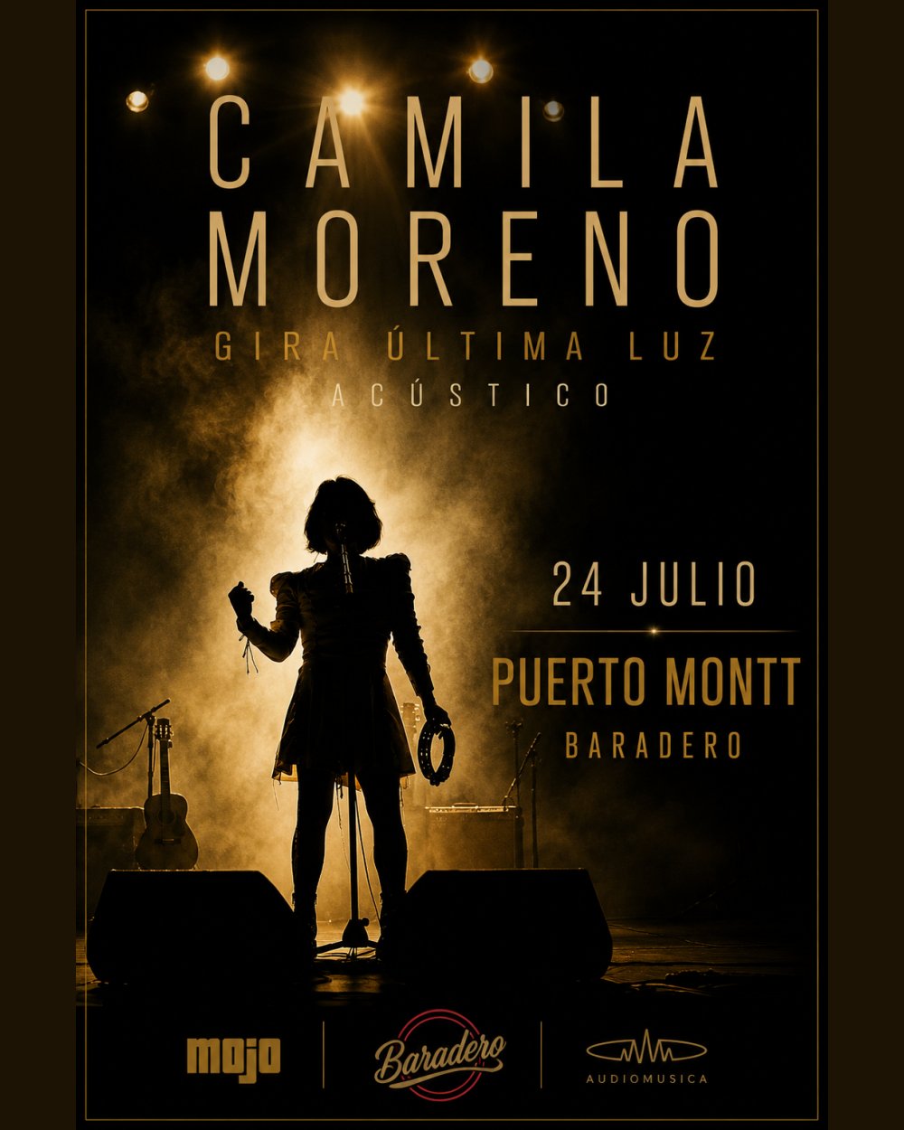 Flyer CAMILA MORENO EN BARADERO, PUERTO MONTT
