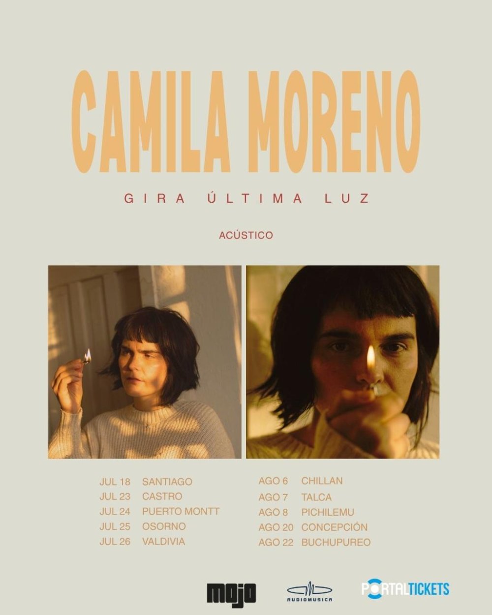 Flyer CAMILA MORENO EN TALCA