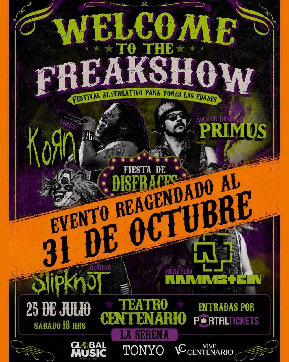 WELCOME TO THE FREAKSHOW EN TEATRO CENTENARIO, LA SERENA