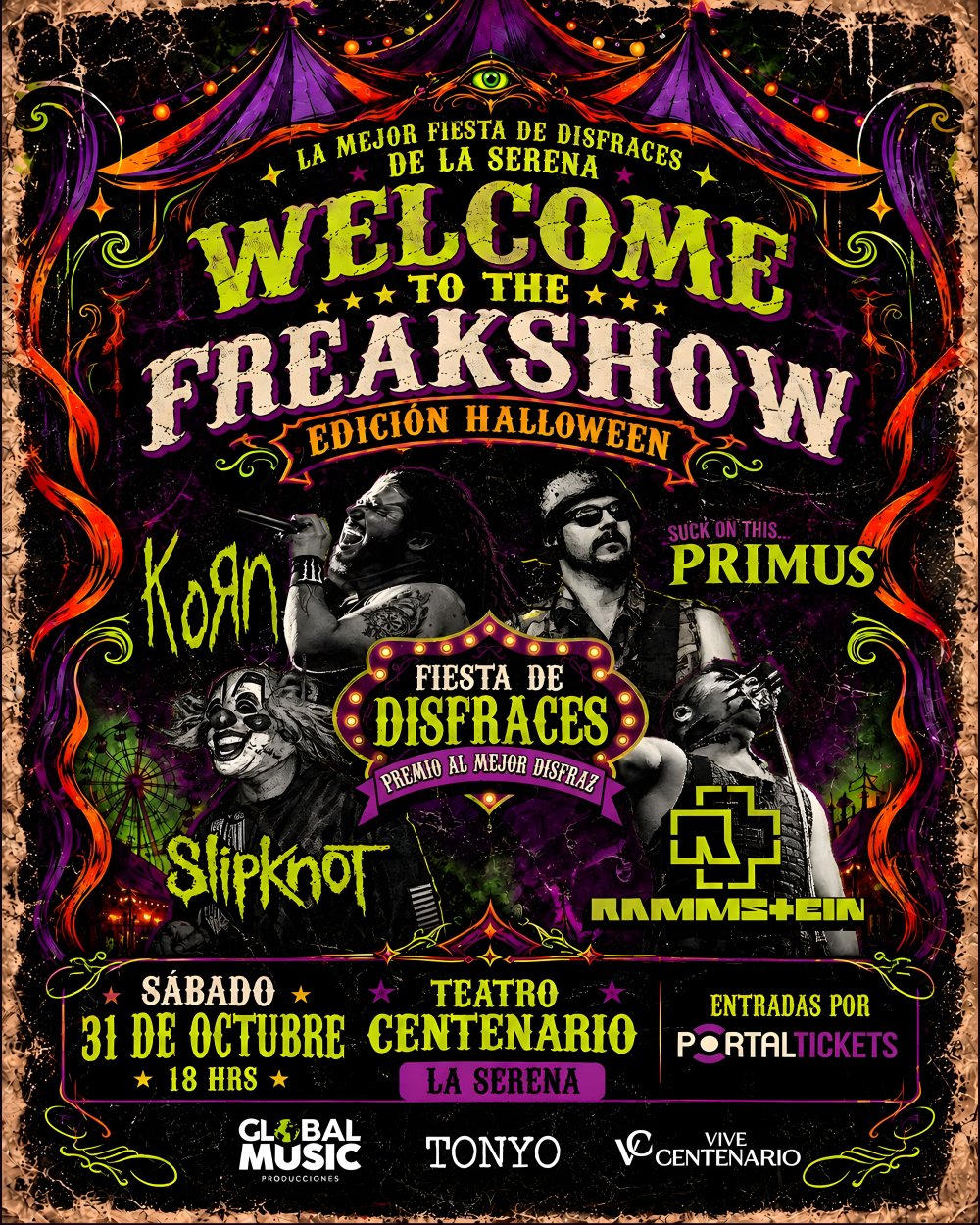 WELCOME TO THE FREAKSHOW EN TEATRO CENTENARIO,  LA SERENA