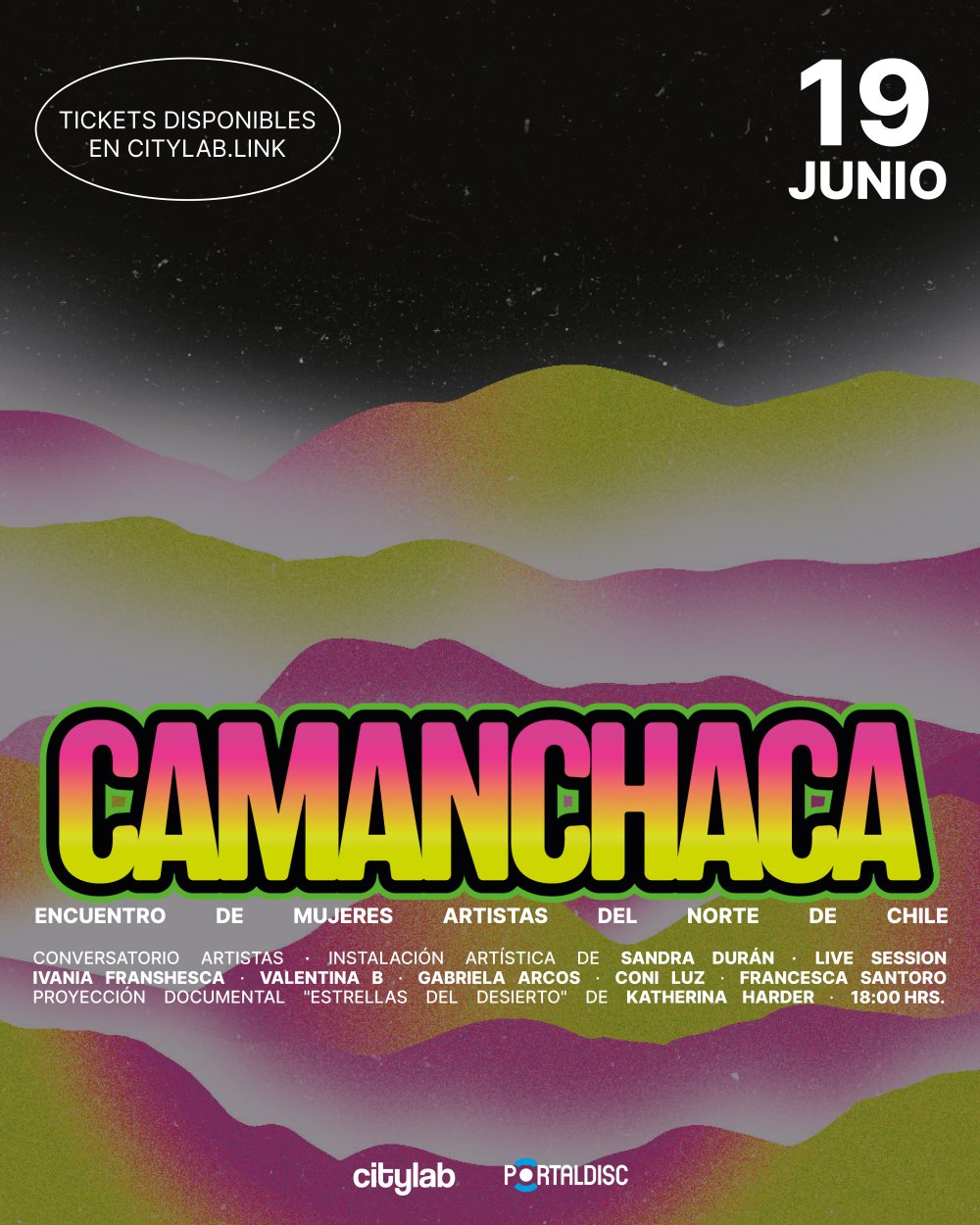 Flyer CAMANCHACA EN CITYLAB, GAM 