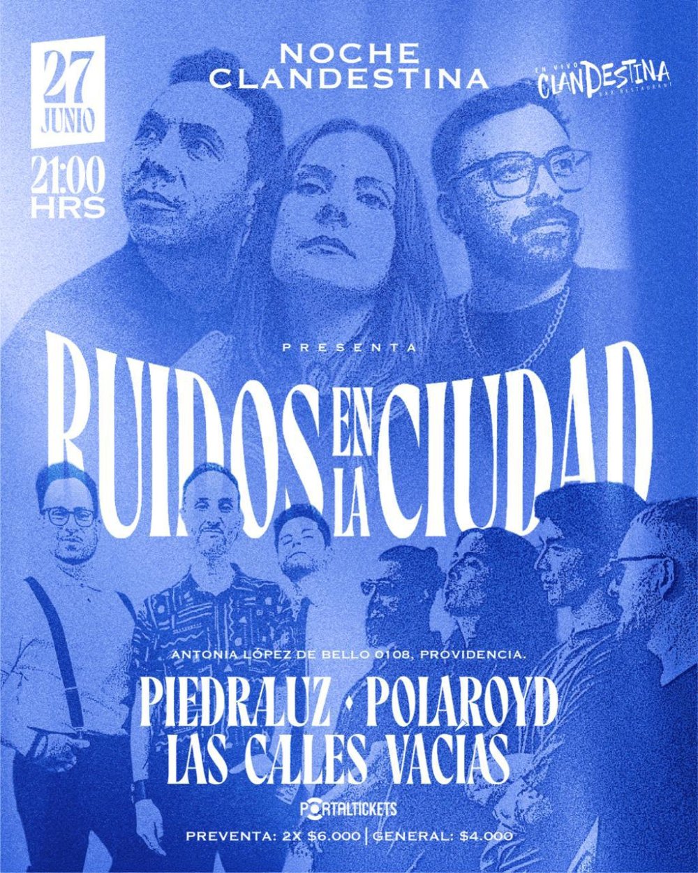 Flyer RUIDOS EN LA CIUDAD EN COCINA CLANDESTINA