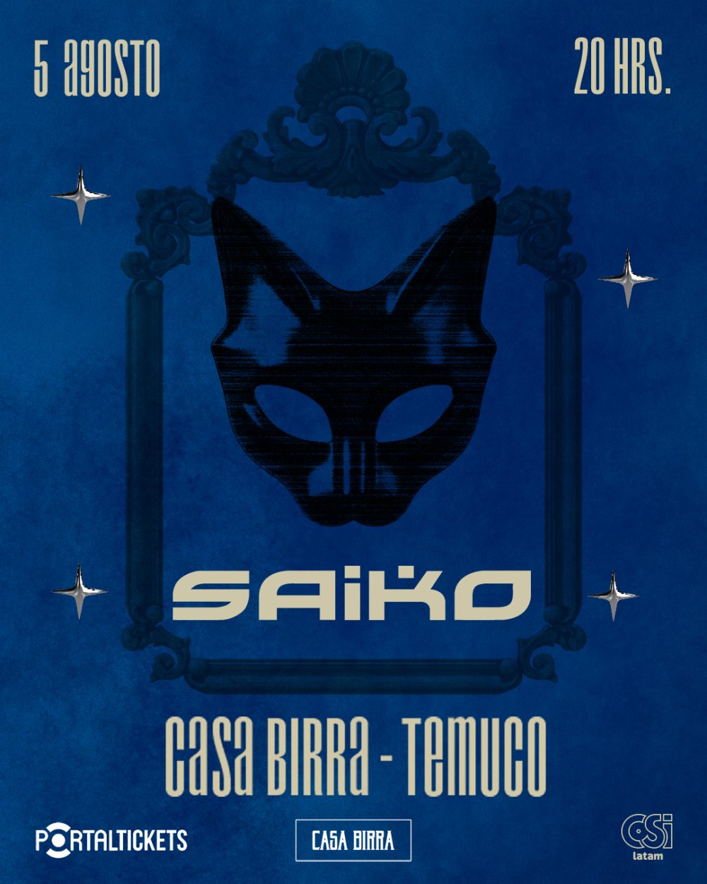 Flyer SAIKO EN CASA BIRRA, TEMUCO