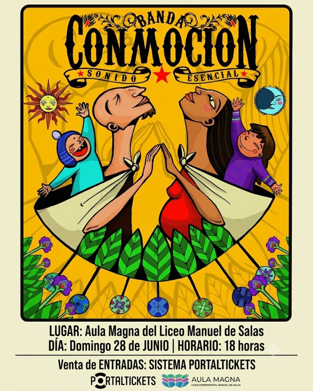 Flyer BANDA CONMOCIÓN: CELEBRACIÓN FAMILIAR DEL PREMIO PULSAR 2026 EN EL AULA MAGNA DEL LICEO MANUEL DE SALAS