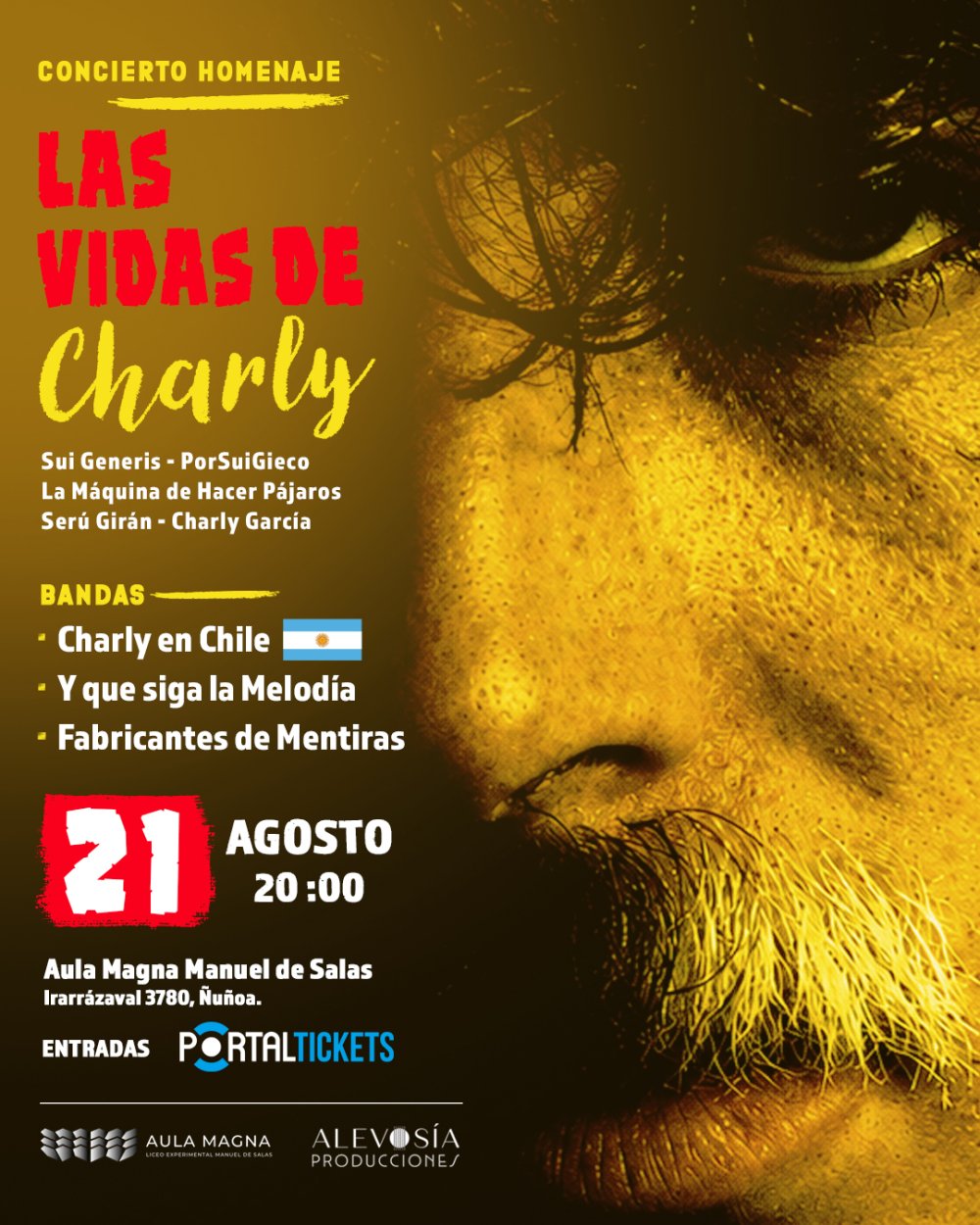 CONCIERTO LAS VIDAS DE CHARLY GARCÍA EN AULA MAGNA MANUEL DE SALAS