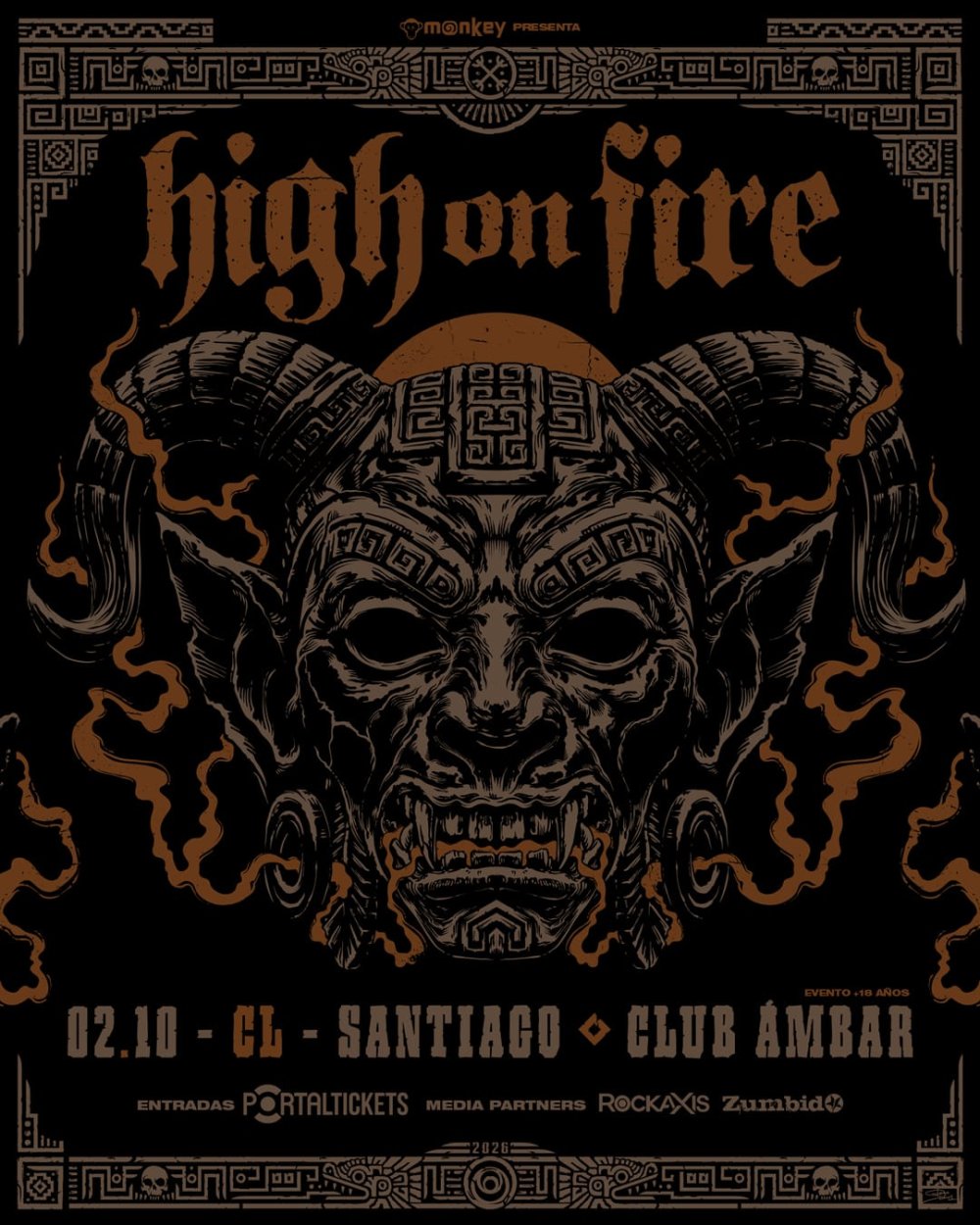 HIGH ON FIRE EN CHILE - CLUB ÁMBAR