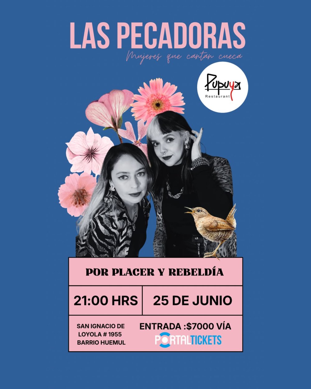 Flyer LAS PECADORAS EN PUPUYA RESTAURANT