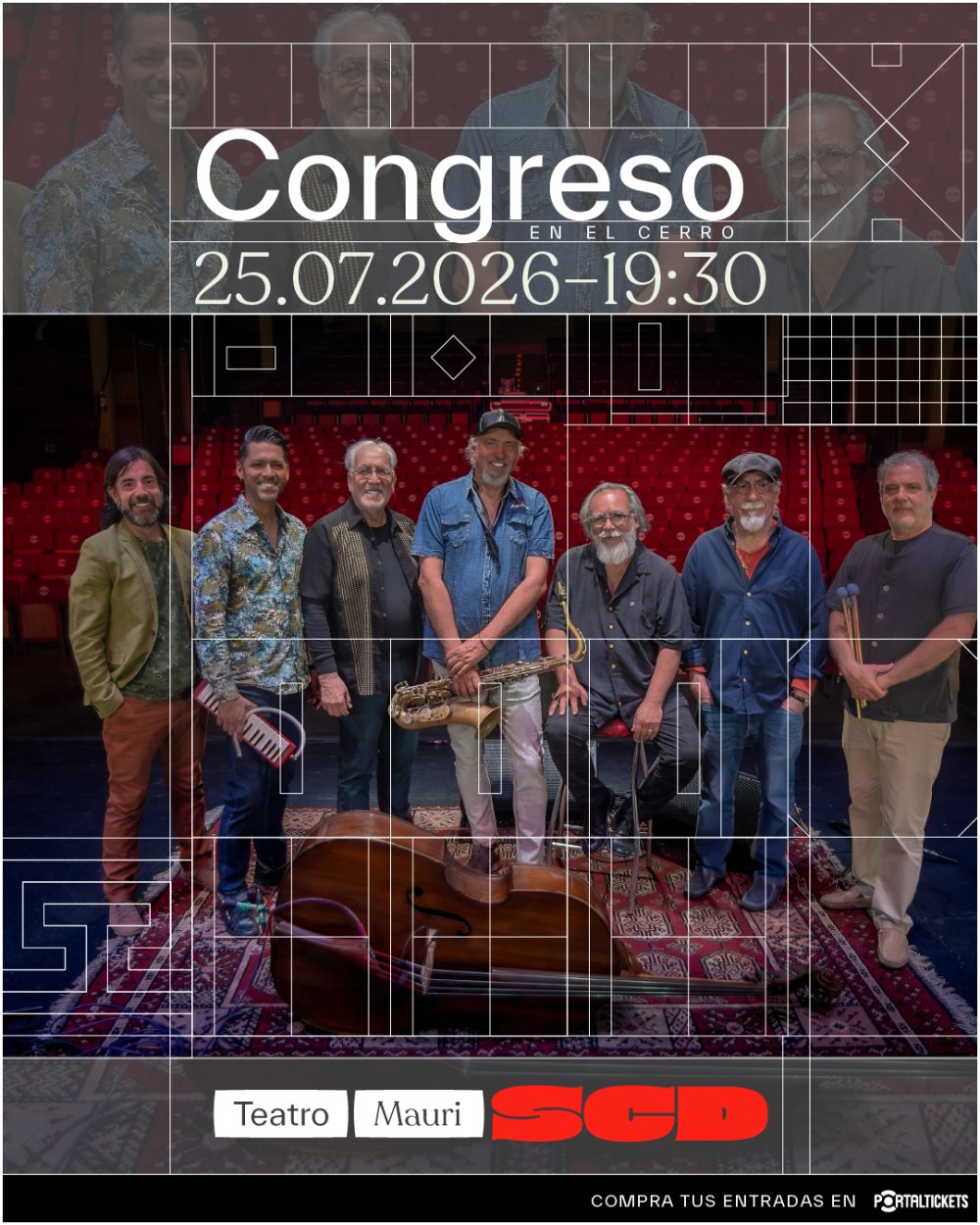 Flyer CONGRESO EN EL CERRO EN TEATRO MAURI SCD, VALPARAÍSO