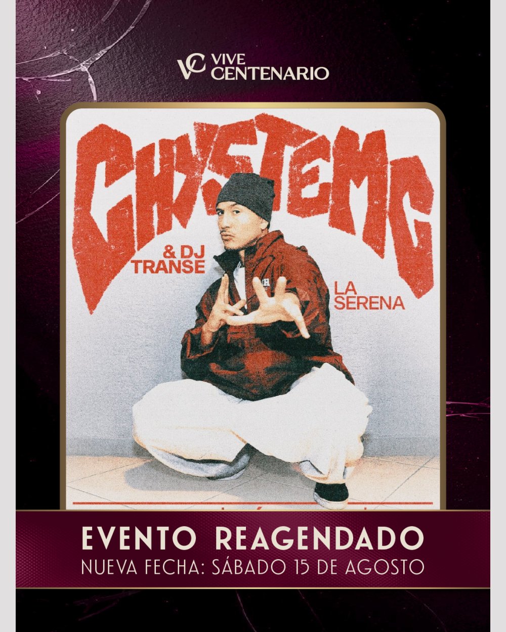 CHYSTEMC + DJ TRANSE EN TEATRO CENTENARIO DE LA SERENA
