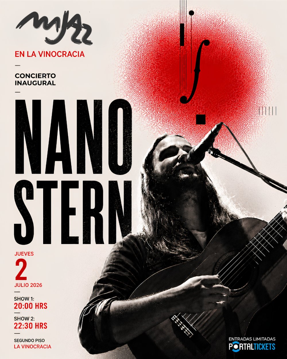 Flyer NANO STERN: CICLO MJAZZ EN LA VINOCRACIA
