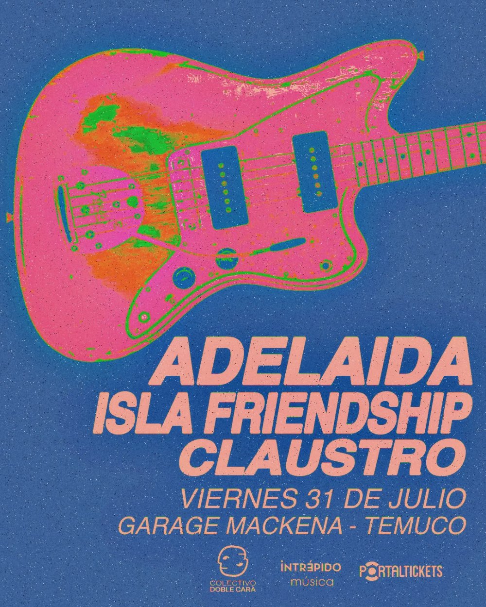 Flyer ADELAIDA EN TEMUCO CON ISLA FRIENDSHIP Y CLAUSTRO