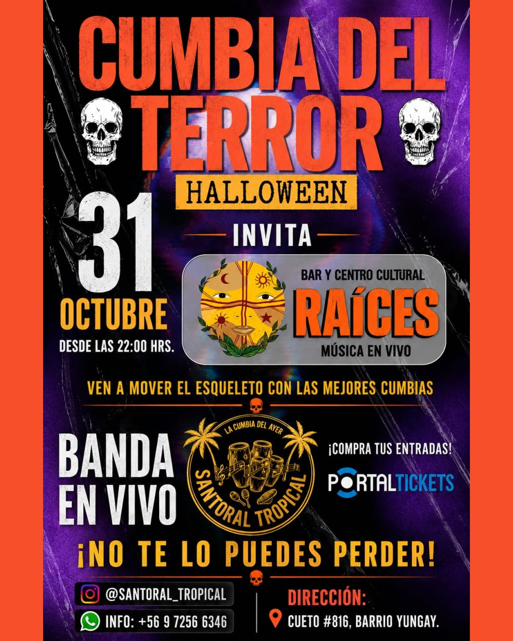 CUMBIA DEL TERROR EN RAÍCES BAR