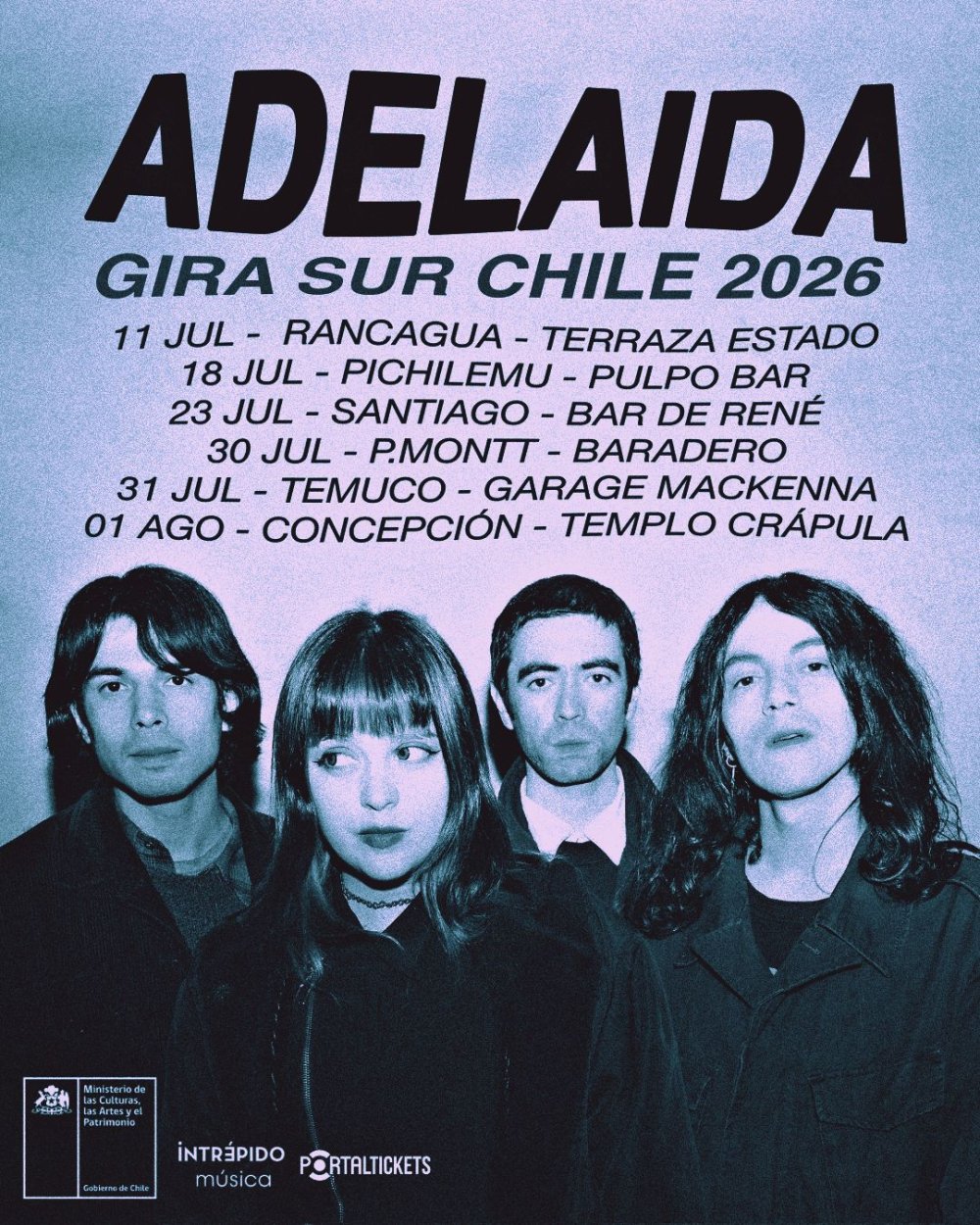 Flyer ADELAIDA EN SANTIAGO, BAR DE RENÉ