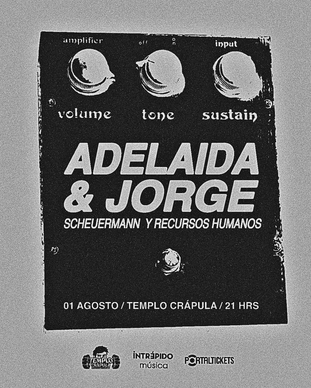 Flyer ADELAIDA EN TEMPLO CRÁPULA, CONCEPCIÓN